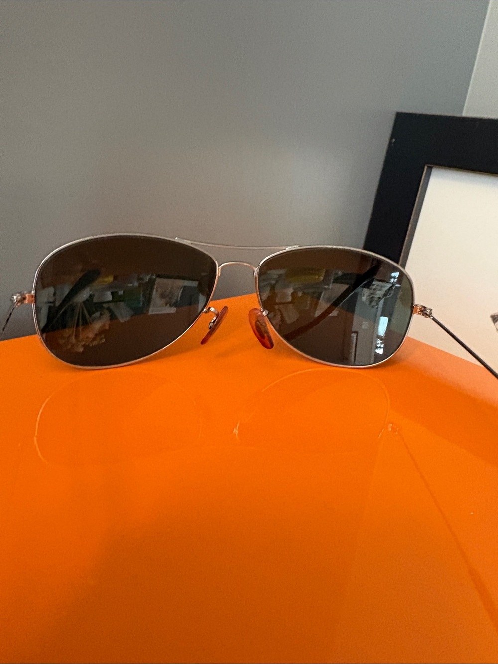 Ray-Ban Cockpit RB3362 Aviator Sunglasses — Silver Frame, Mirrored Silver Lenses